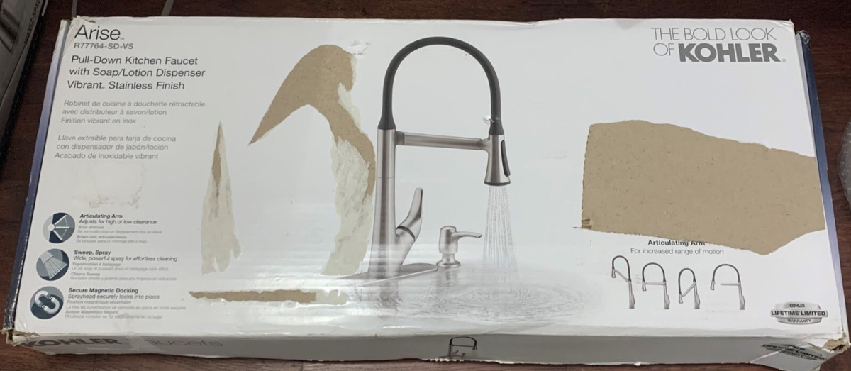 Kohler Arise Küchenarmatur – Ausziehbar, Poliertes Chrom, Mit Magnet-Docking & 2-Funktions-Sprühkopf