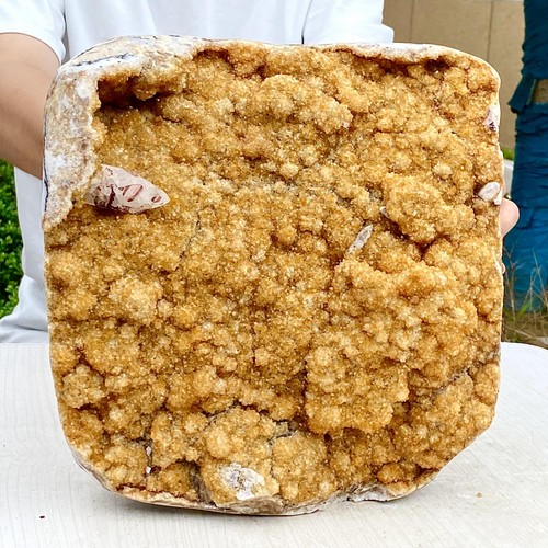 28.4LB Superb Yellow Citrine Crystal Cave Decor Stone Cathedral Geode Specimen - 第 6/13 張圖片