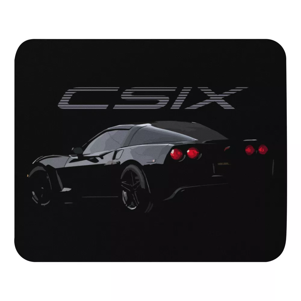 Tapis de souris noir vette C6 sixième génération Vette