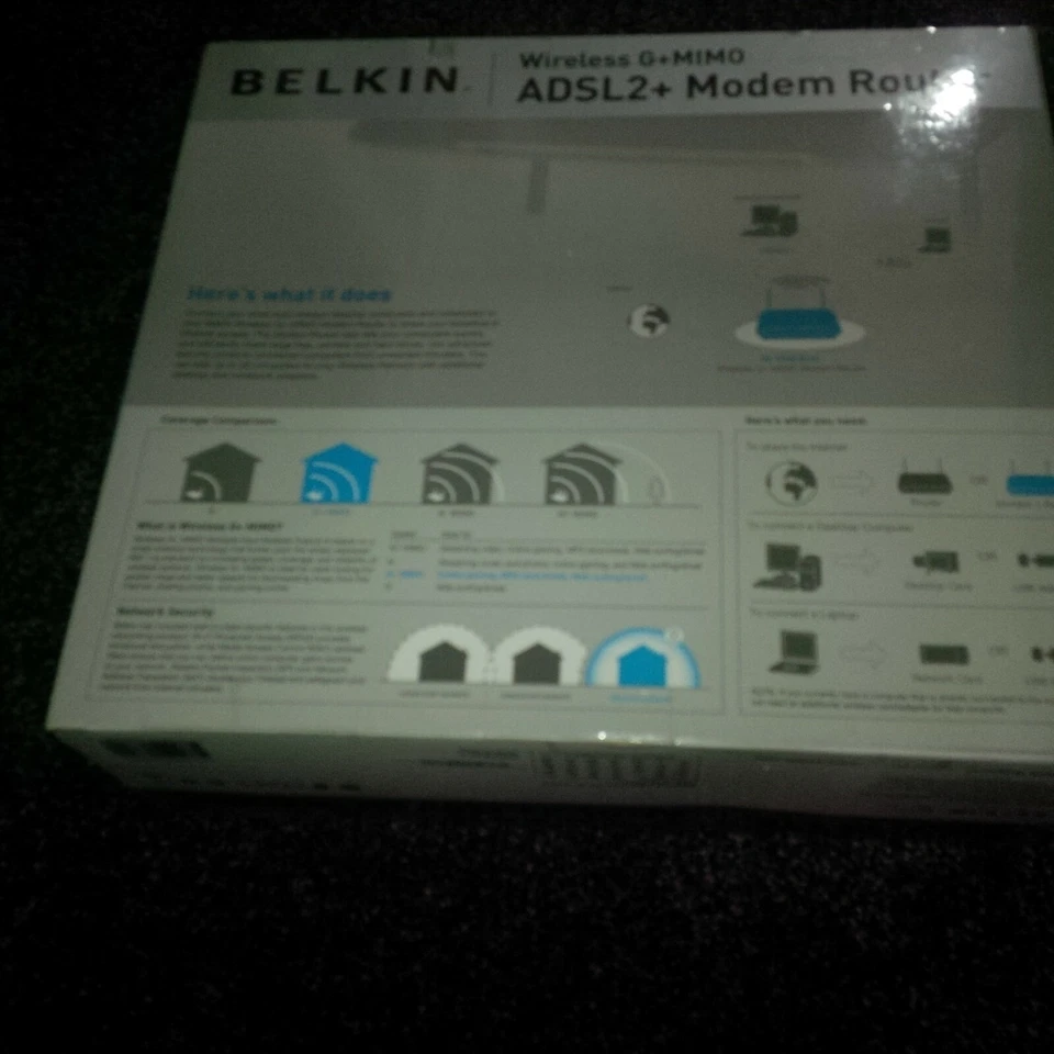 Internet Modem Router Belkin G+ Mimo   BNB UK FREE POST - Image 4 of 4