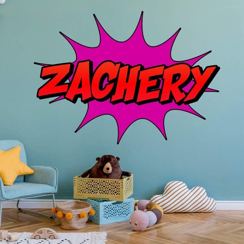 Comic Book Name Personalized Wall Decal Superhero Sticker Kids Room VWAQ - GN37 - 第 6/52 張圖片