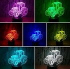 Amazing 3D LED Night Light Color Changing Dynamic Tractor Car Light Home Decor — photo 3