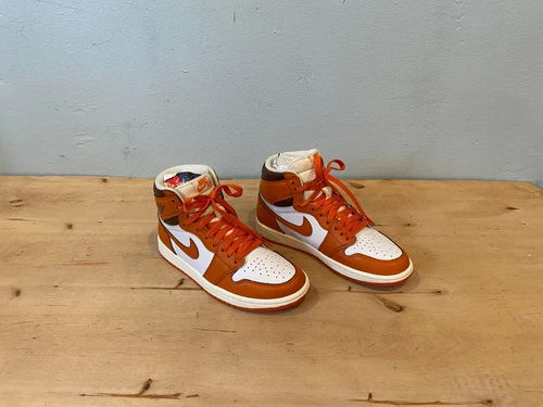Nike Women's Air Jordan 1 Starfish DO9369-101 , Orange / Brown / White , Sz 8.5