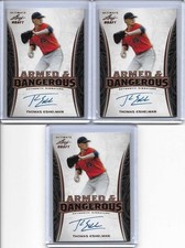2015 Leaf Ultimate Draft THOMAS ESHELMAN Armed & Dangerous Bronze Foil RC Auto