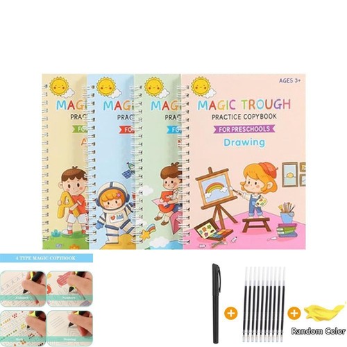 Reusable Grooved Handwriting Practice Kit for Kids Hand Writing Book