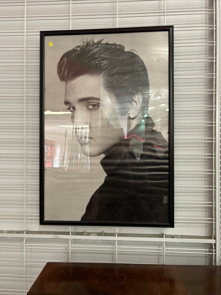 Elvis Presley Framed Poster 28" x 39 1/2" Frame Size Plus Elvis