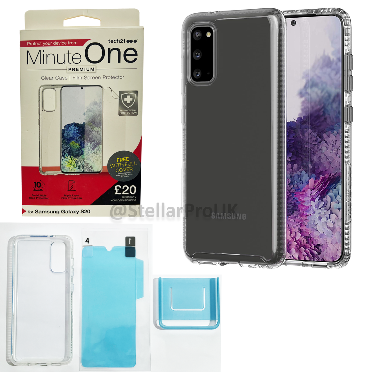 Tech21 Minute One Premium Clear Case with Film Screen Protector