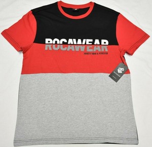 Rocawear T-Shirt Men's Size L Hardliner Colorblock Graphic Tee Streetwear Q317 | eBay