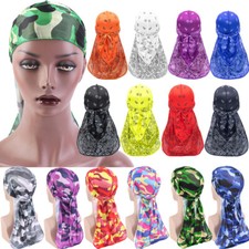 Unisex Silk Headscarf Long Tail Pirate Bandana Cap Muslim Hijab Turban Shawl New