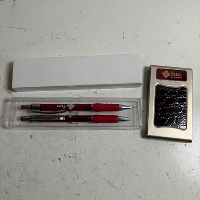 Sun Microsystems Promotional Gift Set - Cigarette Case & Ballpoint Pen Pair