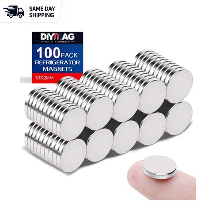100Pcs Nickel Coated Neodymium Magnets - Strong and Rust-Free for Projects