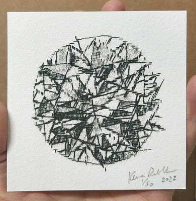 Keira Rathbone Schreibmaschine Kunst Studio Verkauf kleine limitierte Auflage Druckart Diamant
