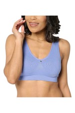 Breezies Women's Cooling Comfort Wirefree Seamless Contour Bra Denim