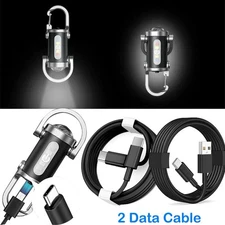 NEW Super Bright LED Mini Flashlight USB Rechargeable Pocket Keychain Torch