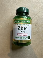 NEW Nature's Bounty ZINC 50 Mg200 Tablets SEALED 2029