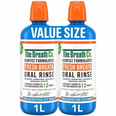 The Breath Co Mundspülung Icy Mint Oral Fresh Mundspülung Frischespülung Pack 2x1L