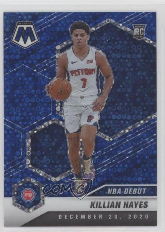 2020 Panini Mosaic NBA Debut Fast Break Blue Prizm /85 Killian Hayes Rookie RC