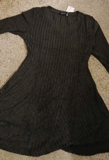 Gray Rib Style Mini Dress Medium