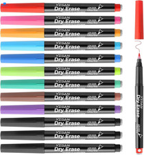 YISAN Dry Erase Markers Ultra Fine Tip,0.7mm 1 Count Pack of 12 , Multicolor