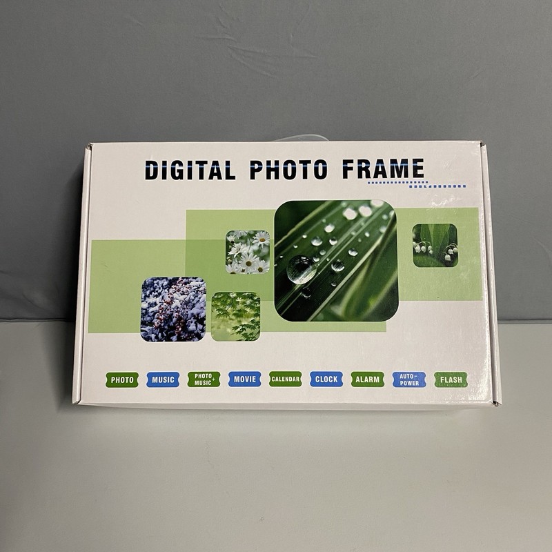 7" Digital Photo Frame LCD Display Clock Calendar Video USB Tested and Works