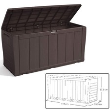 Keter Xl Large Storage Shed Garden Outdoor Box Lockable Waterproof Outside Shed