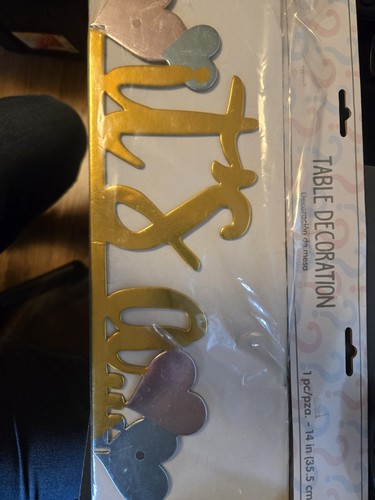 Gender Reveal Foil Centerpiece “it’s A…” - Picture 1 of 2