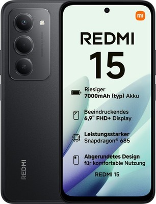 Xiaomi Redmi 15 6/128GB Dual-SIM Midnight Black