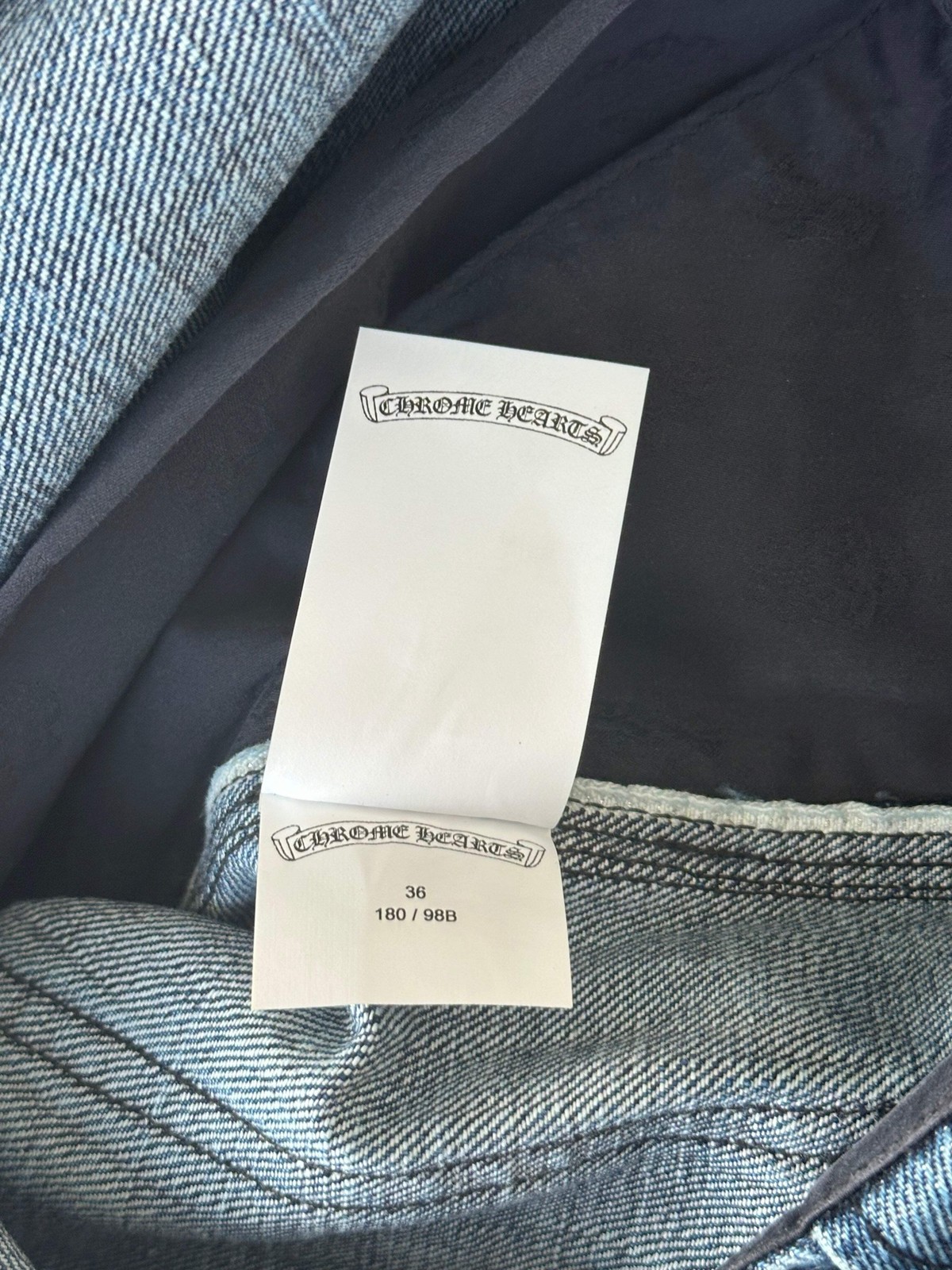 Chrome Hearts Blue, Zebra & Black Cross Patch Carpenter Jeans image 6