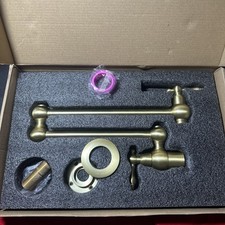 NEW Pot Filler Faucet Wall Mount Kitchen Sink Solid Brass Heavy Duty 2 Handles