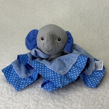 Blue Elephant Lovey Plush Security Blanket Baby Boys Soft Comfort