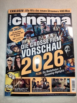 CINEMA 01/2026 Die Große Film Vorschau 2026 Magazin Neu Und Ungelesen￼