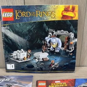 Lot of 3 Lego Instrutions Lord Of the Rings 9473, Marvel 76102, Racers 8357