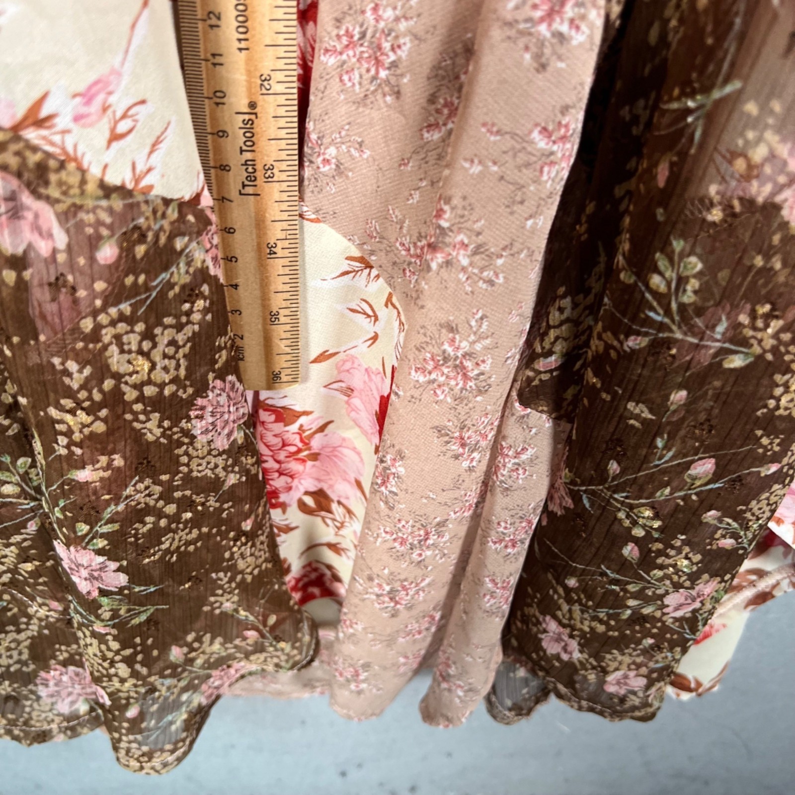 Current Mood Womens Large Floral Patchwork Maxi S… - image 6