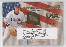 2008 Upper Deck USA Baseball National Team Black Ink /345 Justin Smoak Auto 2r6