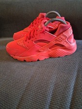 Nike Size 7Y Huarache Run GS Youth Triple Red Running Shoes Womens Sz 8.5