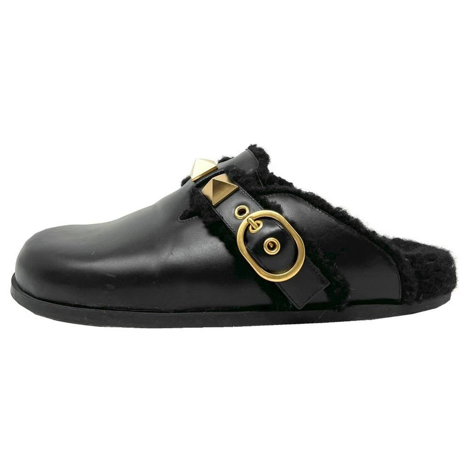 Valentino Garavani 罗马耳钉剪绒 Sabots 一脚蹬穆勒鞋 - 37.5 码 — 第 2/4 张图片