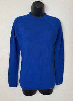 Patagonia Capilene Air Wool Blend Long Sleeve Top Size S Blue Layering Outdoor