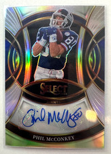 Phil McConkey Auto - Panini Select 2025 Signatures Silver Prizm #SP-PMY Giants