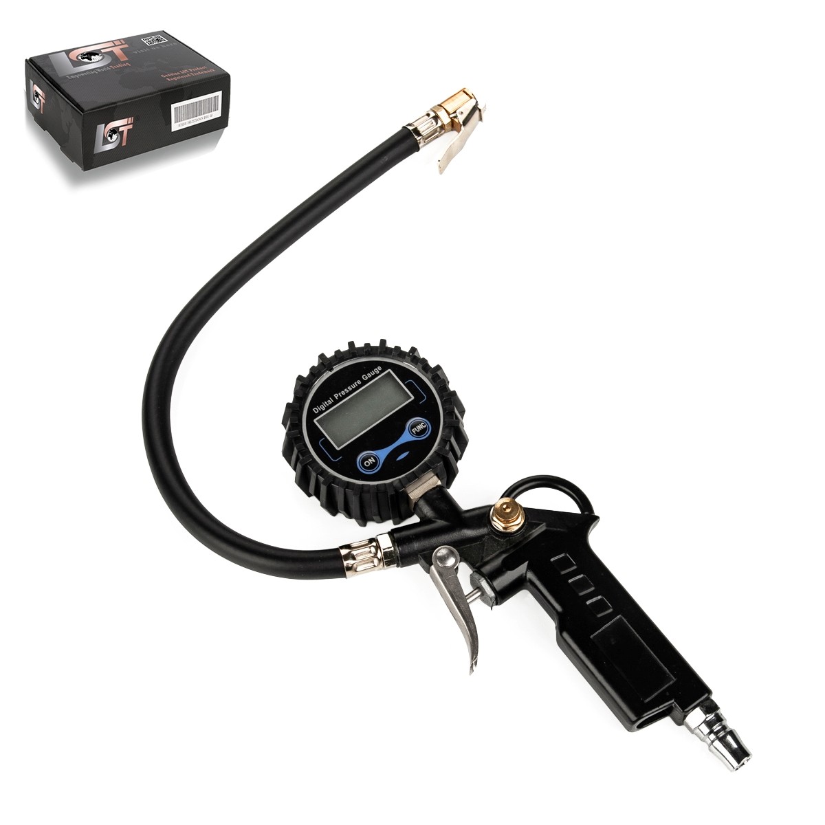 Digital Tire Inflator Gauge Tire Pressure Tester Car Motorcycle Truck