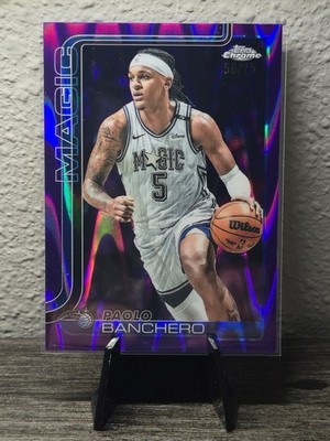 2025-26 Topps Chrome Purple RayWave Refractor 50/75 Paolo Banchero #140 0lr2