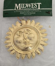 Vintage Midwest Cannon Falls Celestial Sun Face Sunshine Christmas Tree Ornament