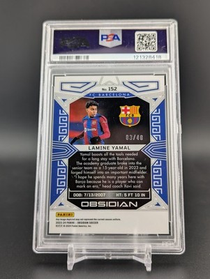 Lamine Yamal 2023-24 Panini Obsidian #152 Electric Etch Orange /40