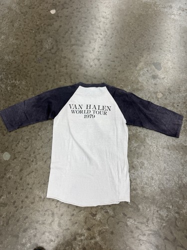 Van Halen 1979 Tour Shirt Single Stitch Size Med Vintage Raglan Tee Double Sided - Picture 5 of 6