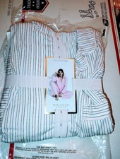 S/P - VICTORIA  S SECRET MODAL LONG PAJAMA SET   PINK/WHITE STRIPE   NWT