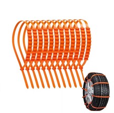 10 Pack Portable Snow Tire Chains Non Slip Anti-skid Traction Cables For Winter