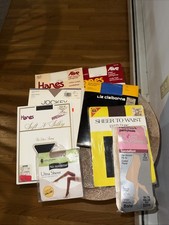 Vtg Mixed Lot of 8 Pantyhose Hanes Jockey Liz Claiborne Different Sizes New