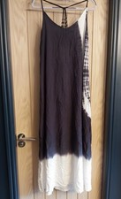 Tie-dye Beach Dress with Raw Hem Trim - Size 14