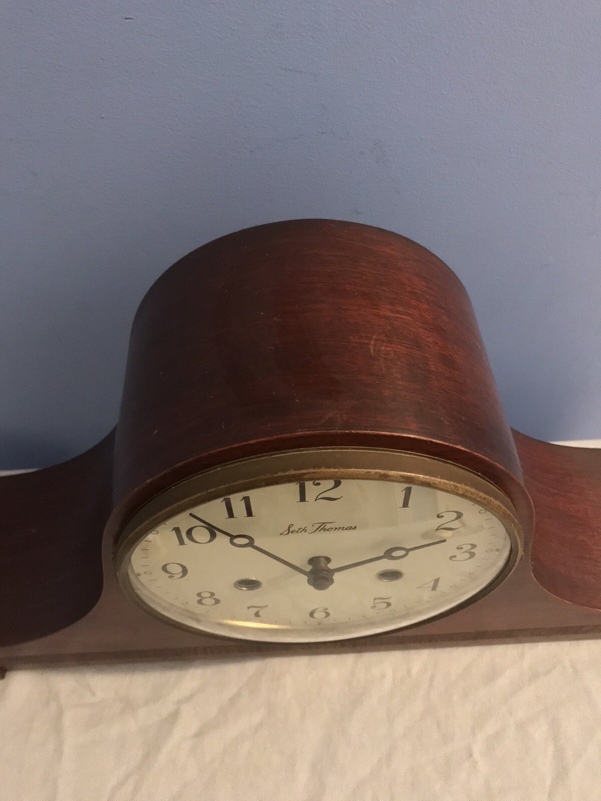 Vintage 1960’s Seth Thomas 8 Day Chime Mantel Clock Lynton 2W Tambour