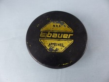 PALET PUCK ICE HOCKEY SUR GLACE EBAUER N.H.A  APPROVED années 1970 1980