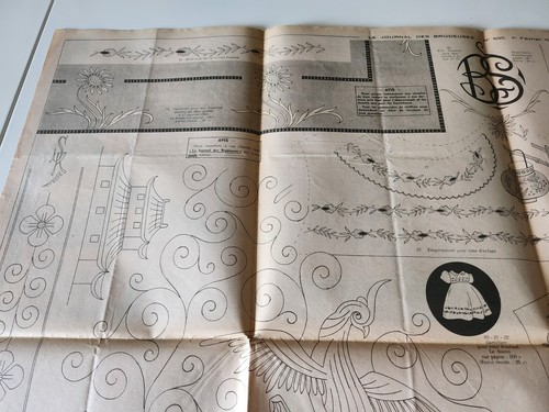 Le journal des brodeuses 1953 n° 695 barboteuse nappe à thé service taie - Picture 7 of 9